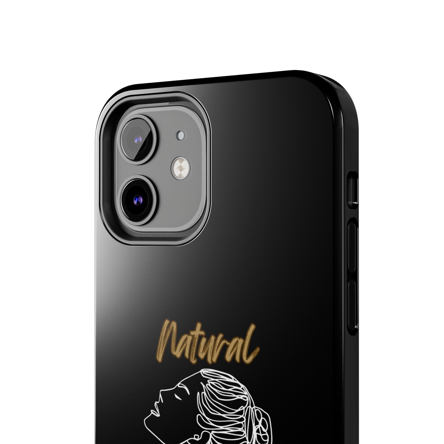 Natural Woman Wet Bun (WL) Tough Phone Cases BLACK