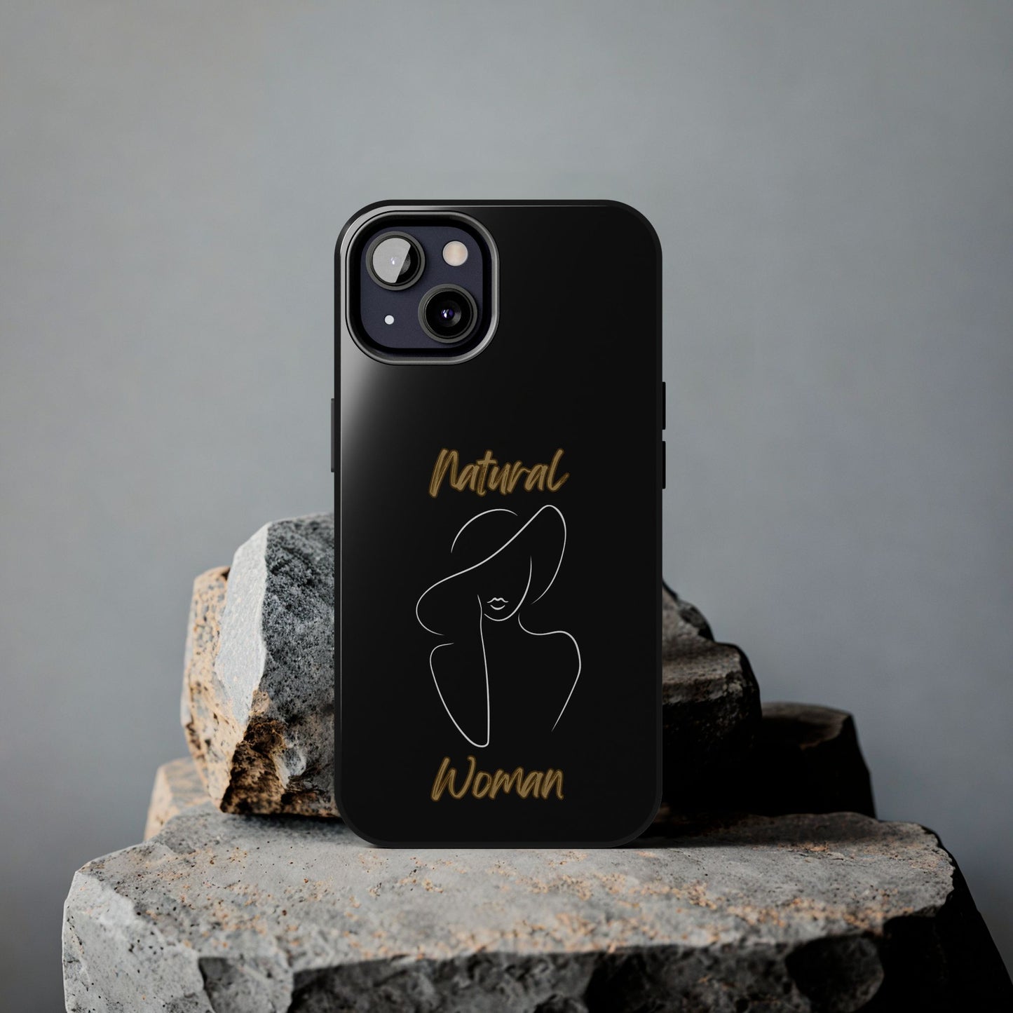 Natural  Woman Sun Hat (WL) Tough Phone Cases BLACK