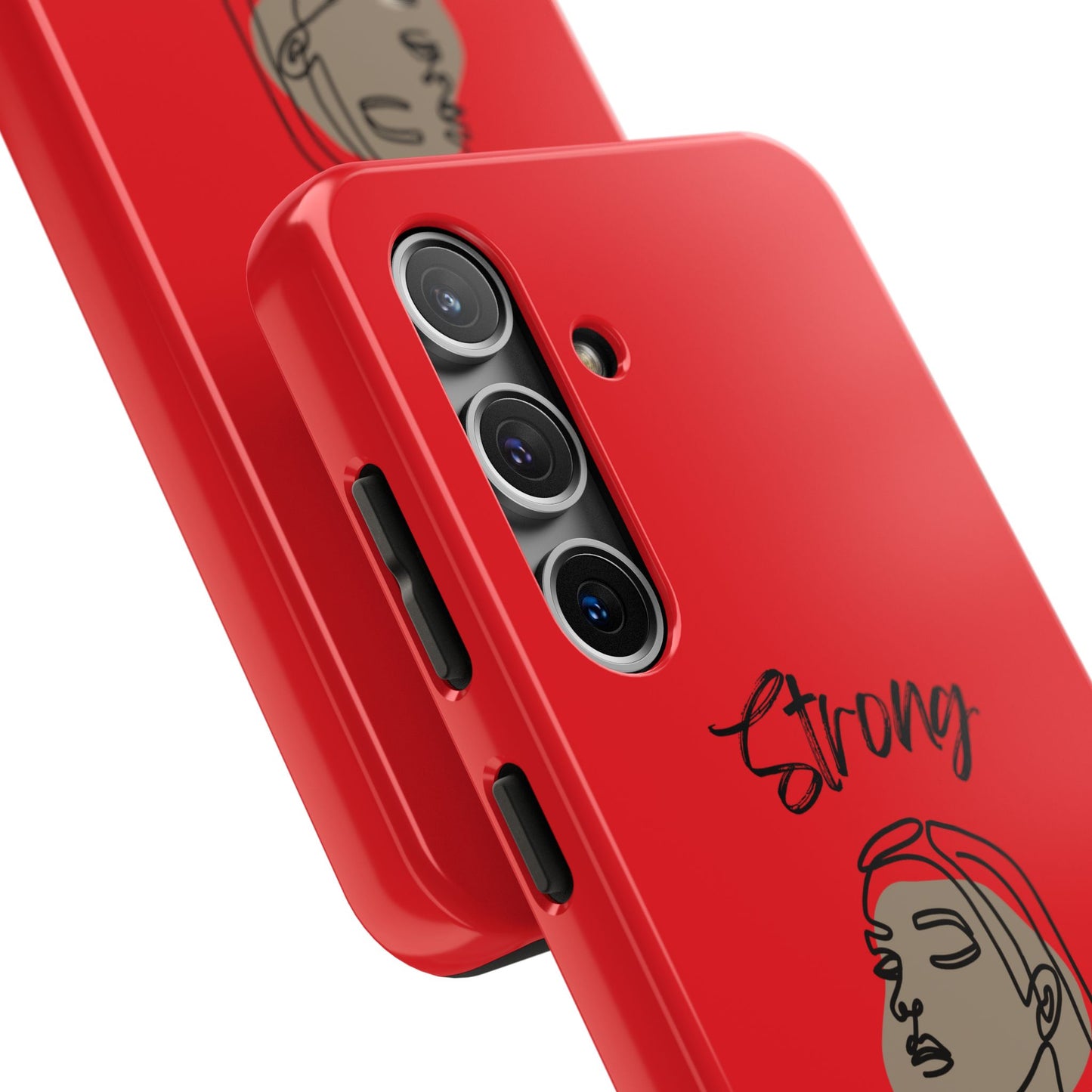 STRONG MOMMA Samsung Galaxy Tough Phone Cases (BL) Red