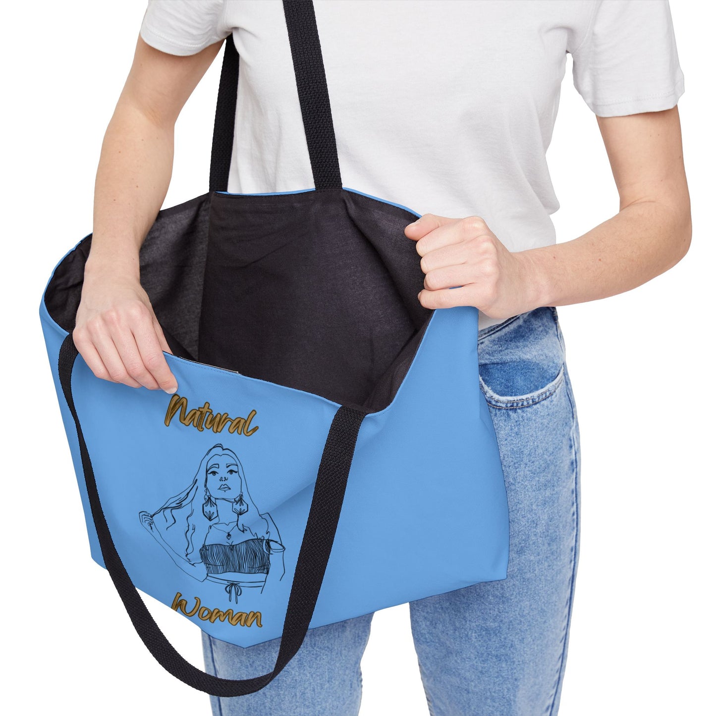 Natural Woman Thinking (BL) Weekender Tote Bag LIGHT BLUE