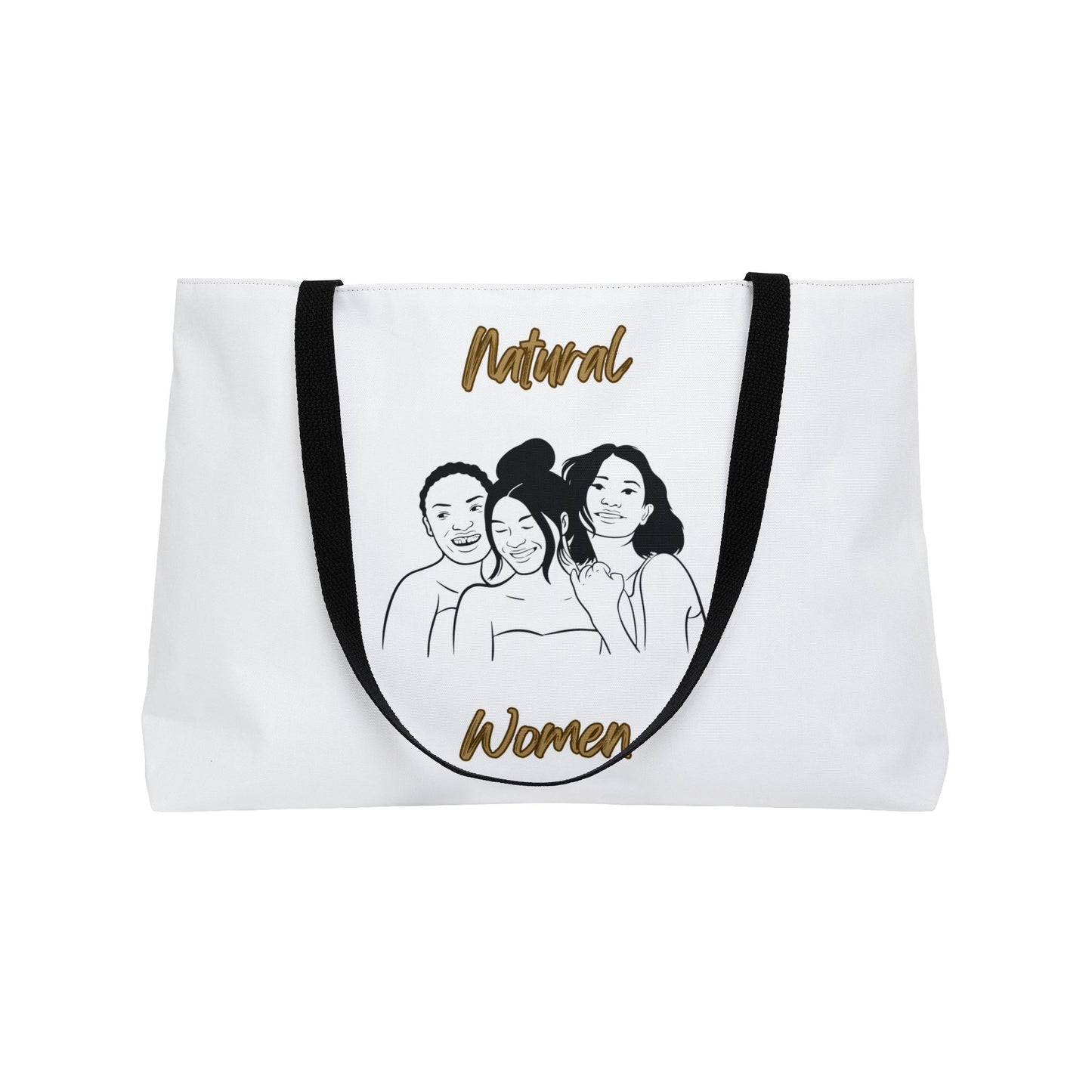 Natural Women Laughing Friends (BL) Weekender Tote Bag WHITE