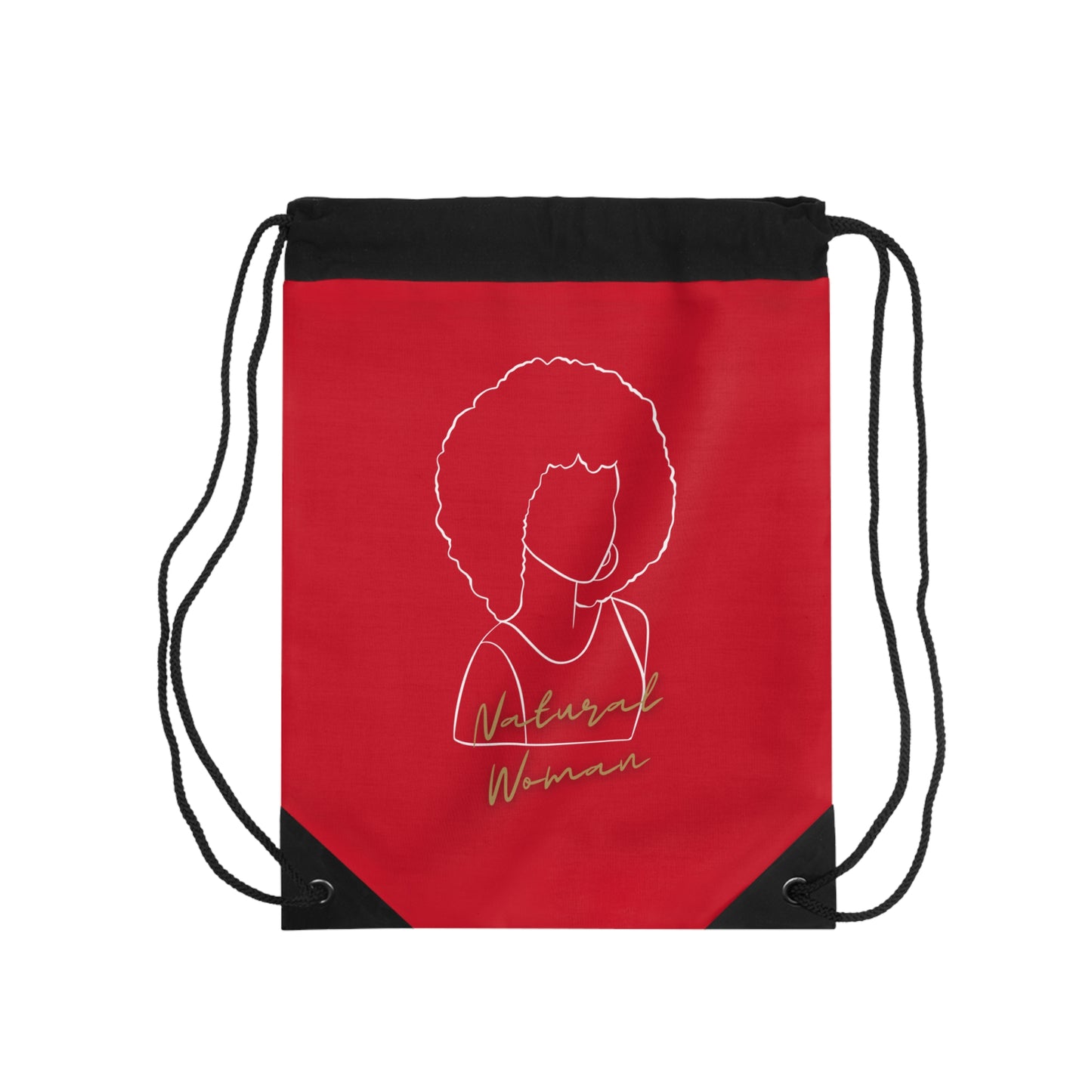 Natural Woman Afro (WL) Drawstring Bag DARK RED