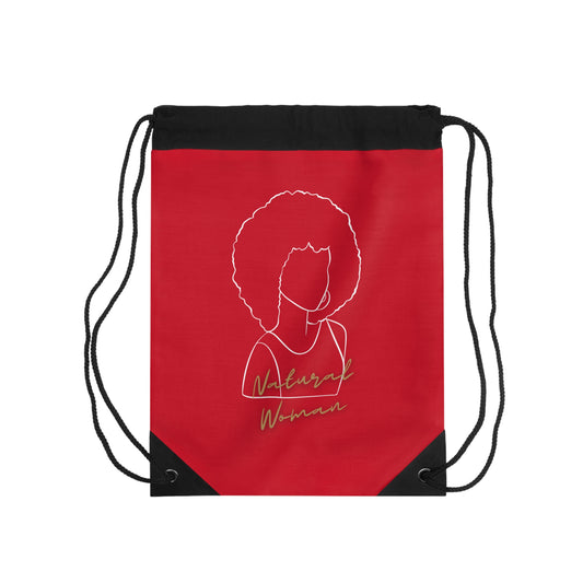 Natural Woman Afro (WL) Drawstring Bag DARK RED