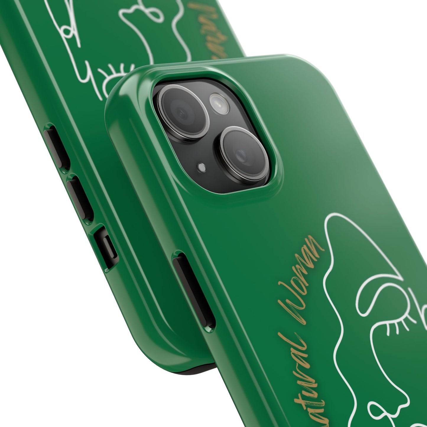 Natural Woman Half Face (WL)Tough Phone Case DARK GREEN