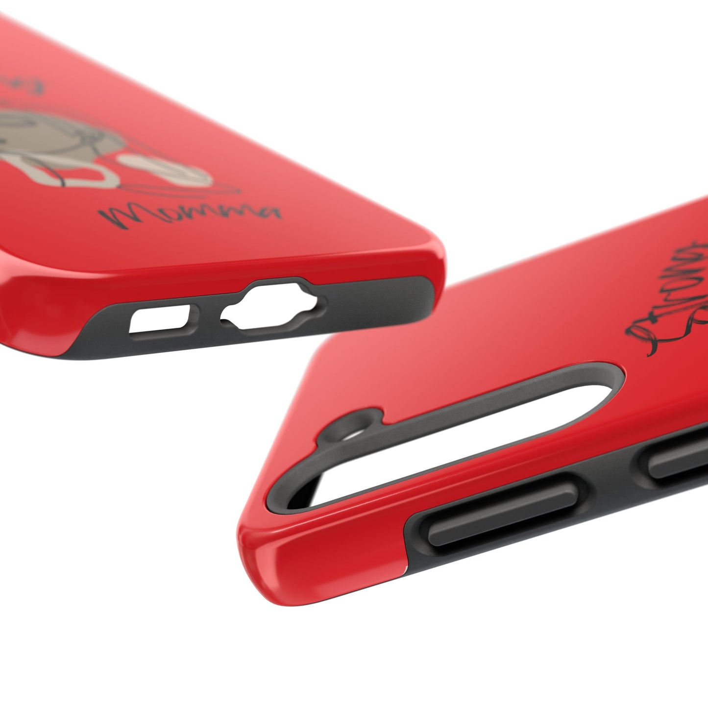 STRONG MOMMA Samsung Galaxy Tough Phone Cases (BL) Red