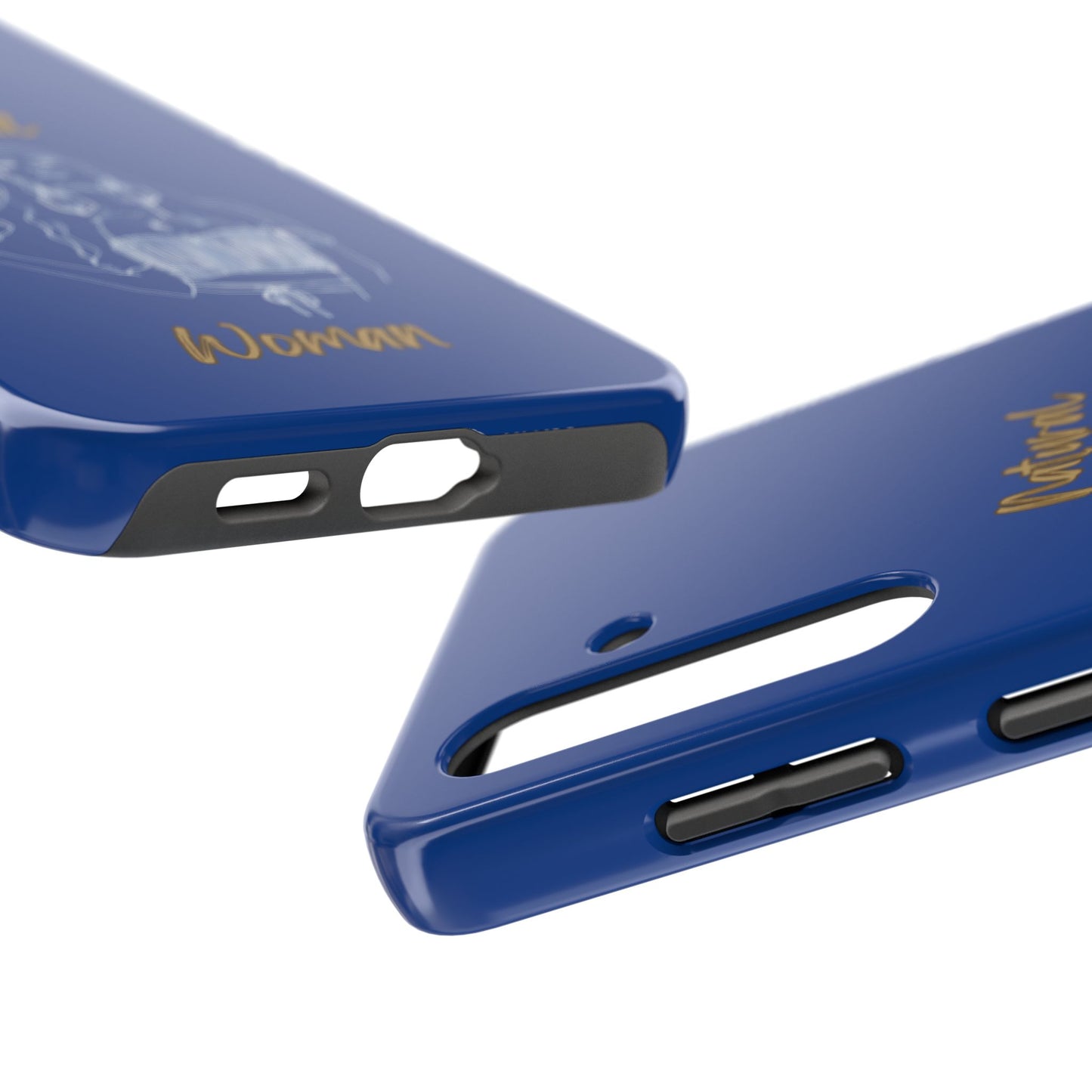 Natural Woman Thinking (WL)Tough Phone Cases DARK BLUE
