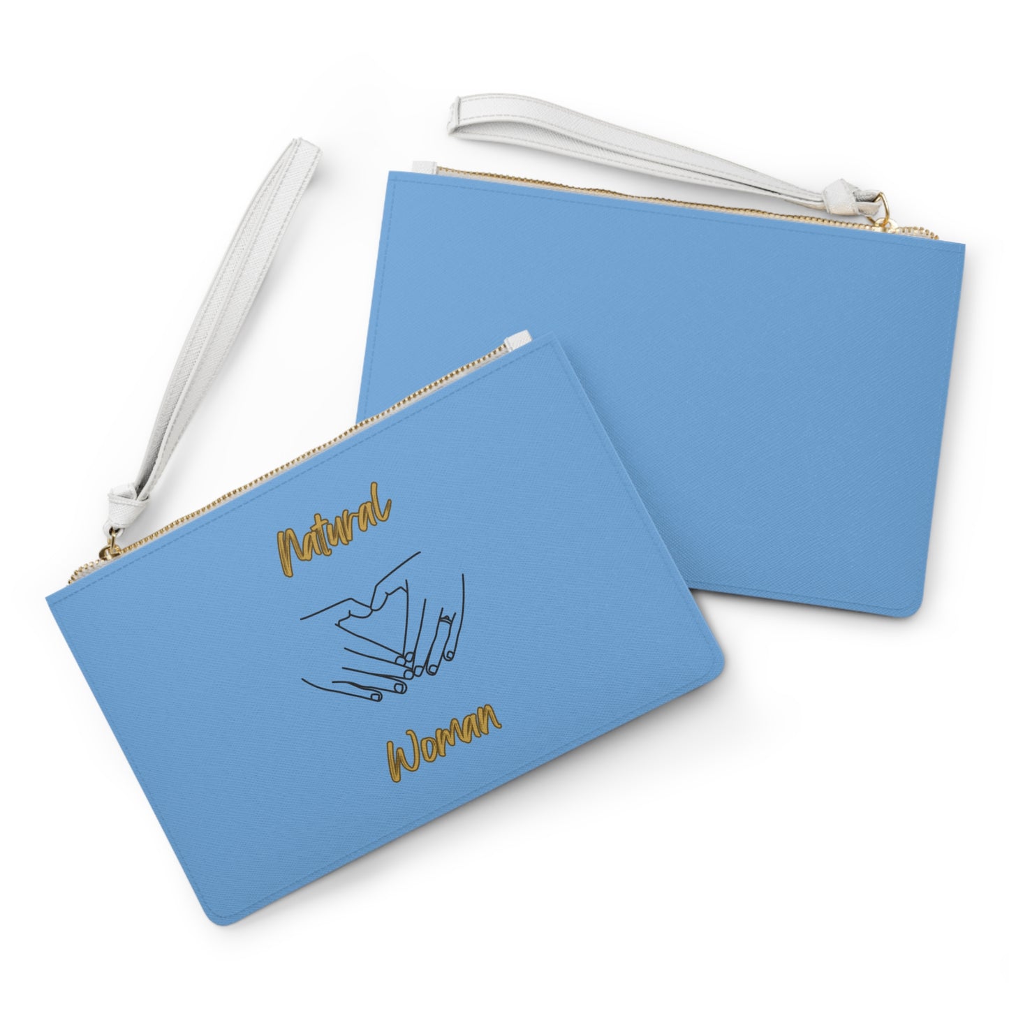 Natural Woman I love You (BL) Clutch Bag LIGHT BLUE