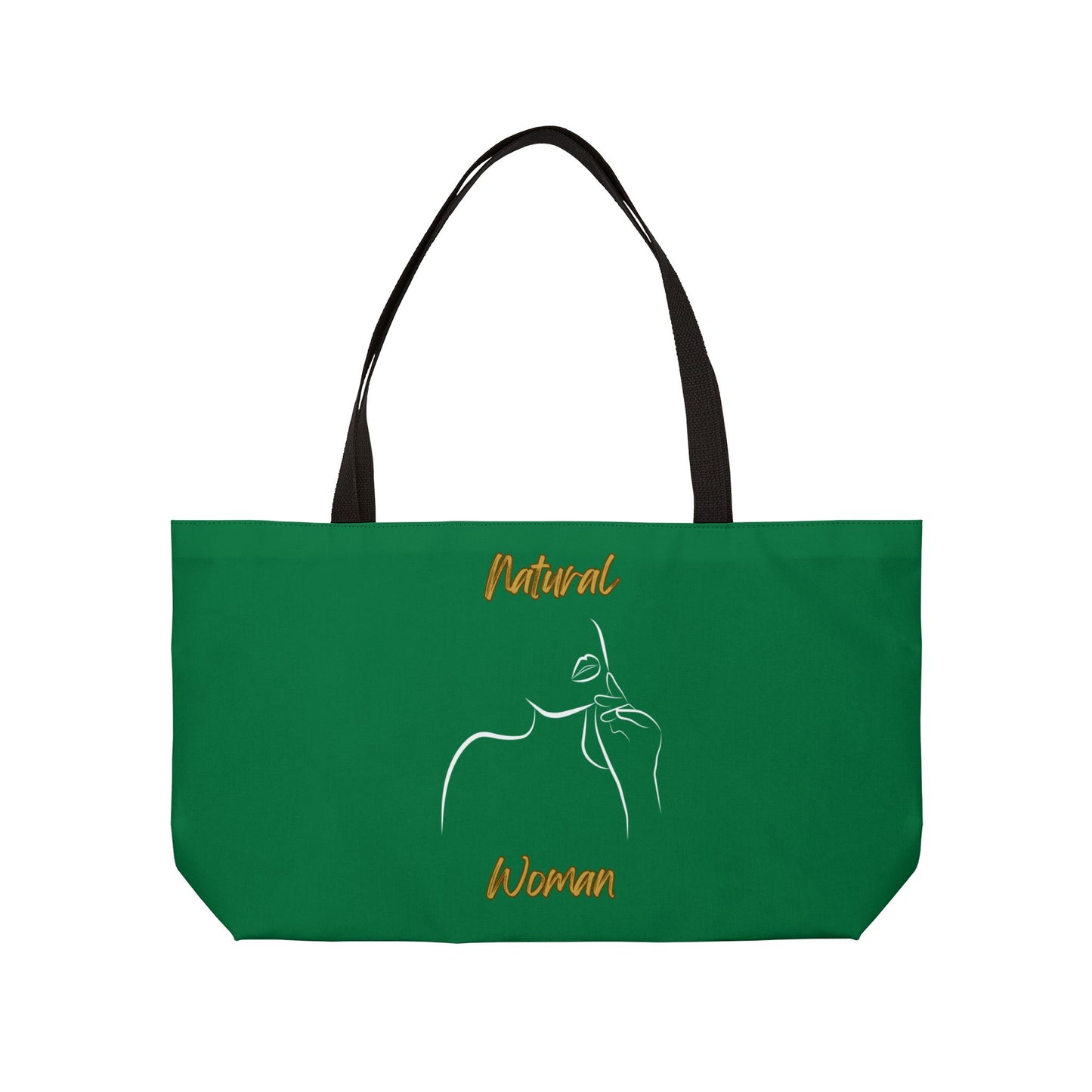 Natural Woman Chin Up (WL) Weekender Tote Bag DARK GREEN