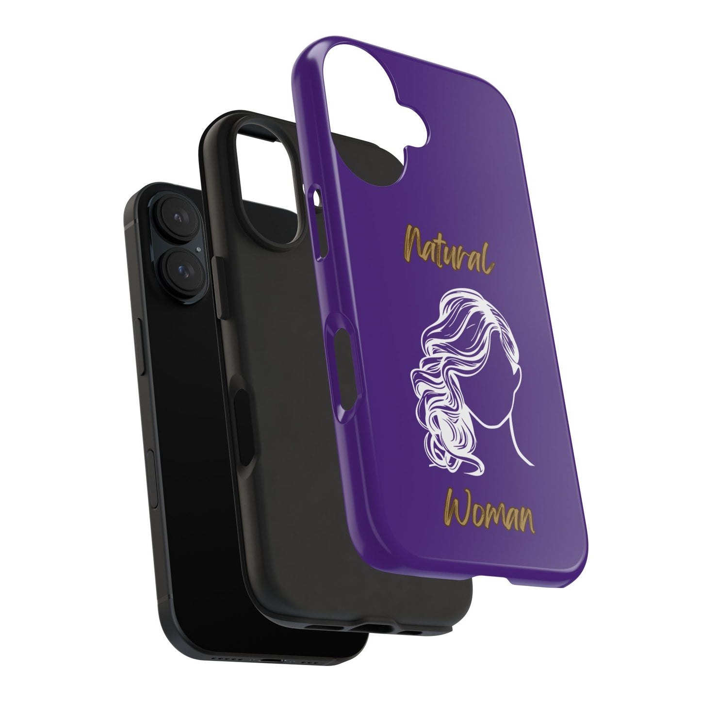 Natural Woman Long Curl (WL)Tough Phone Cases PURPLE