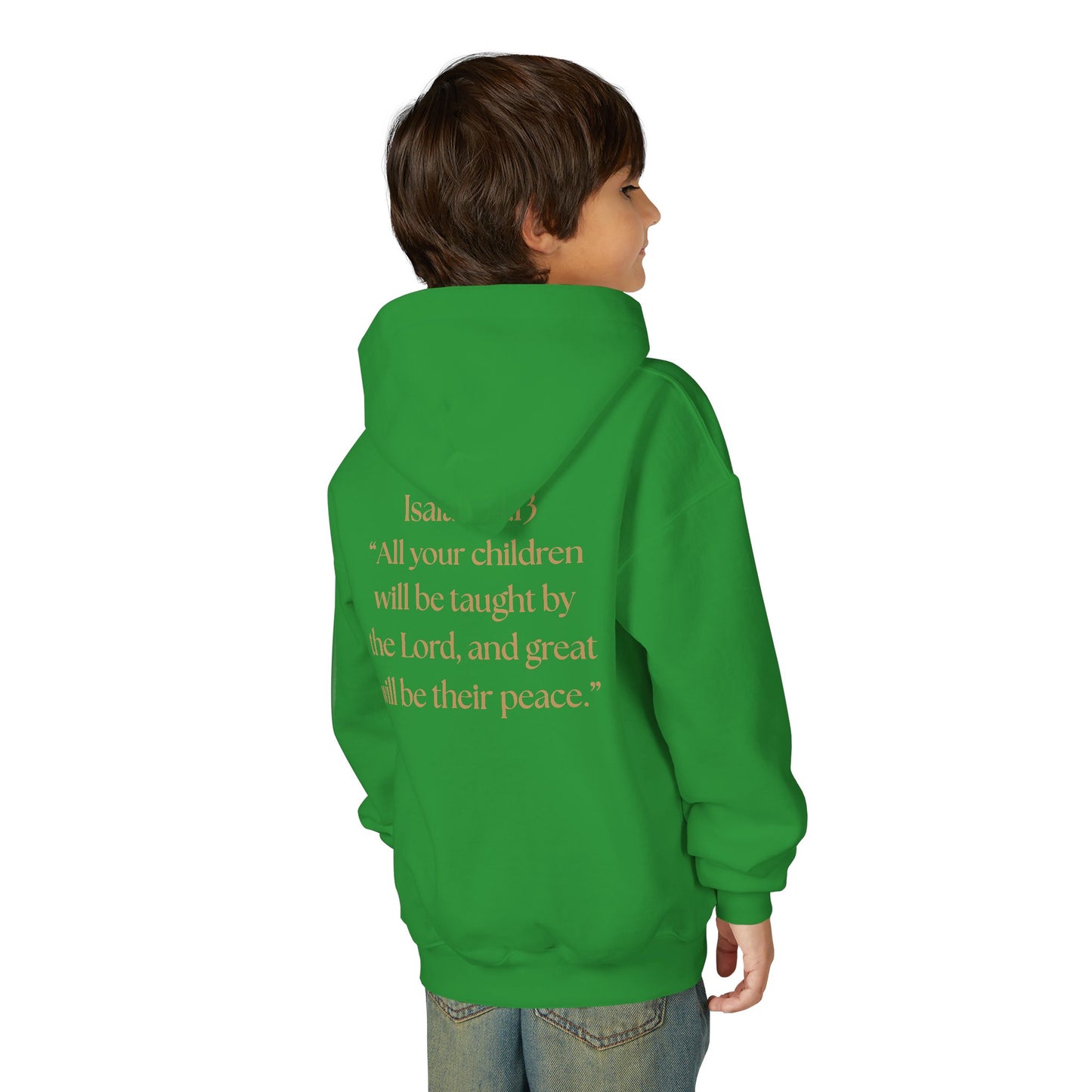 "Children of the King" Hoodie - BLACK Lion Design with Isaiah 54:13