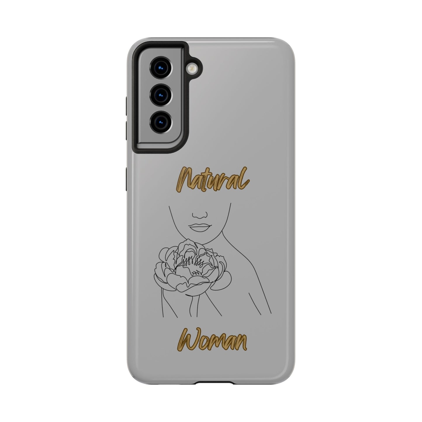 Natural Woman Kissed Flower (BL)Tough Phone Cases LIGHT GREY