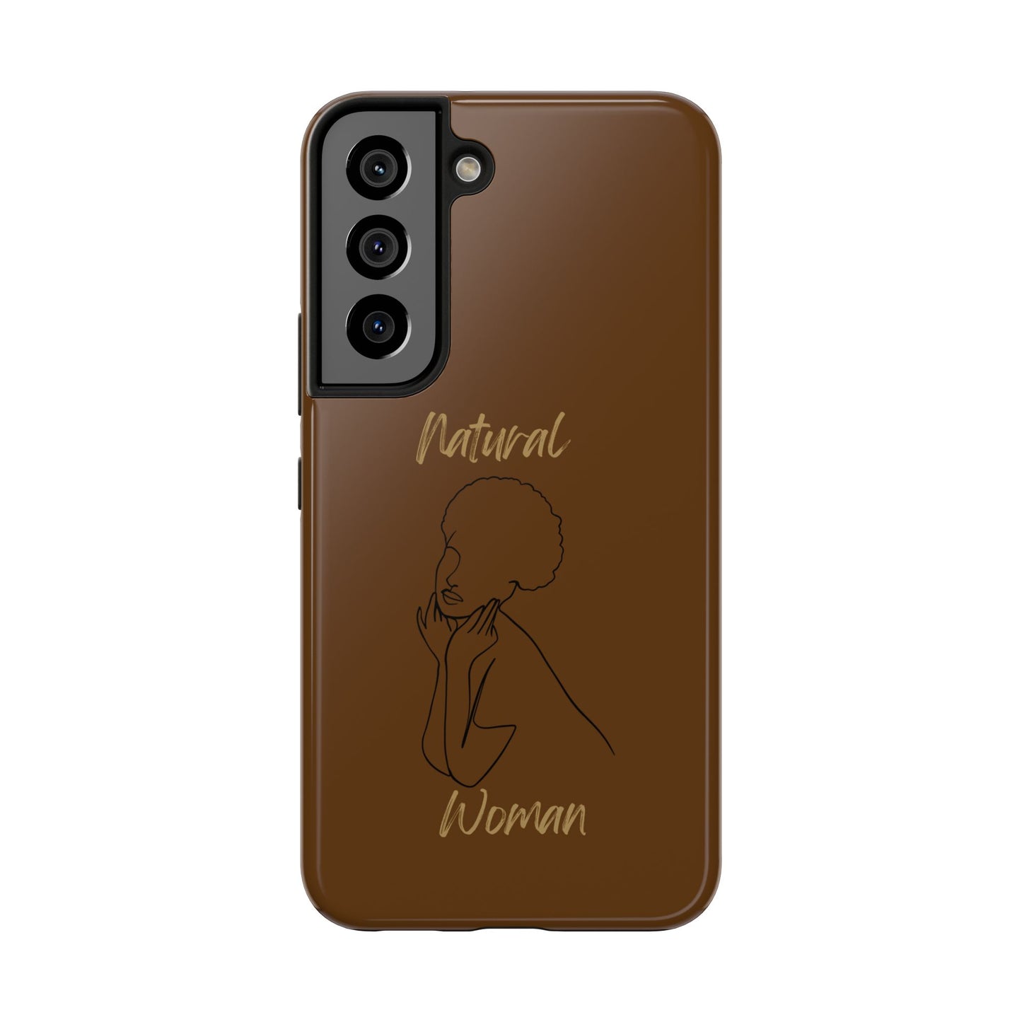 Natural Woman Cute Afro (BL)Tough Phone Cases BROWN