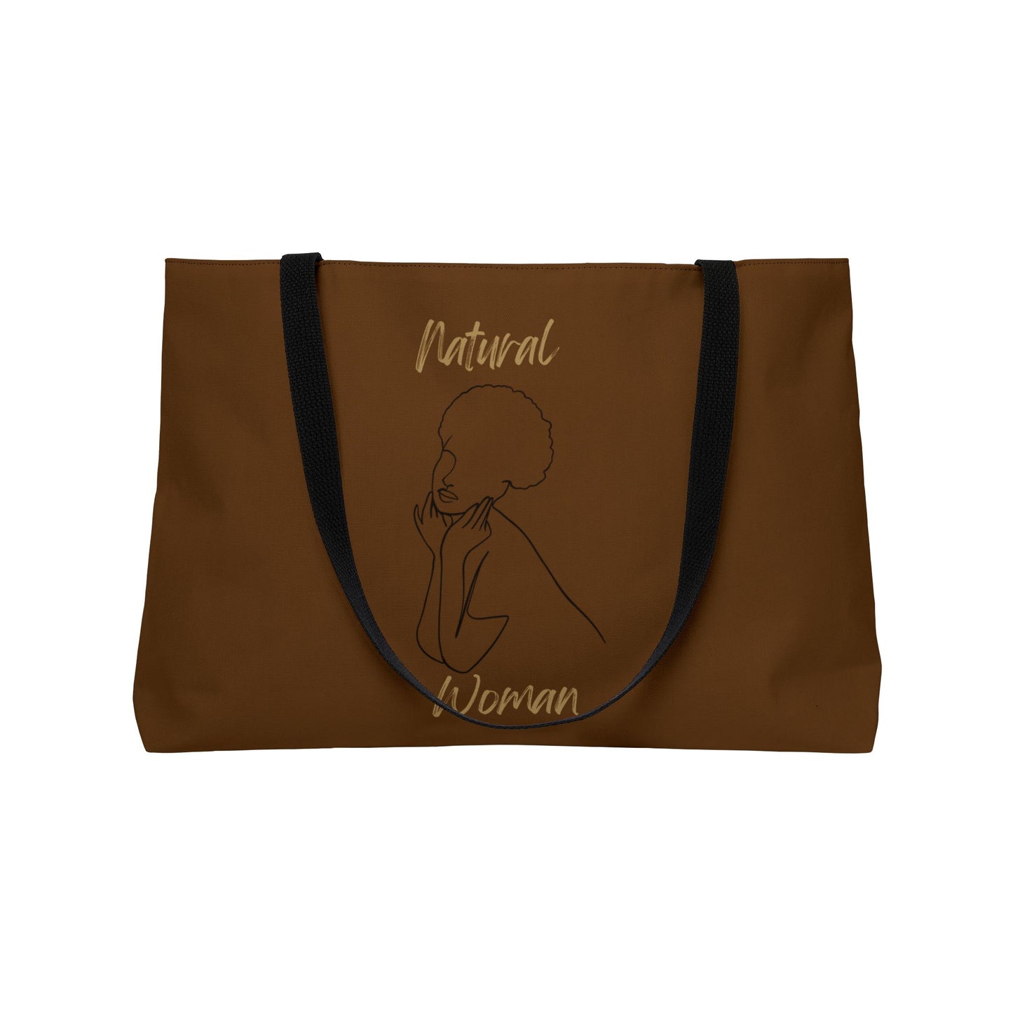 Natural Woman Cute Afro (BL) Weekender Tote Bag BROWN