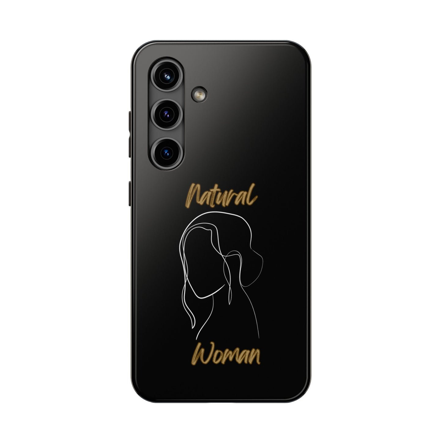 Natural Woman Hanging Hair (WL) Tough Phone Cases BLACK
