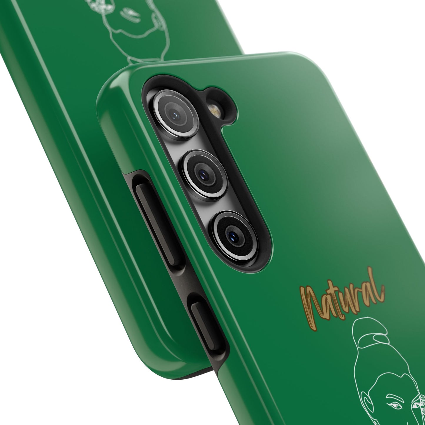 Natural Woman Sassy Bun (WL) Tough Phone Cases DARK GREEN