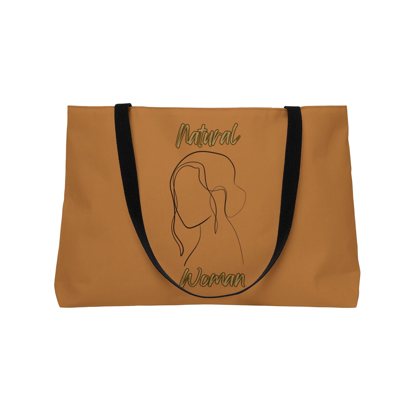 Natural Woman Hanging Hair (BL) Weekender Tote Bag LIGHT BROWN