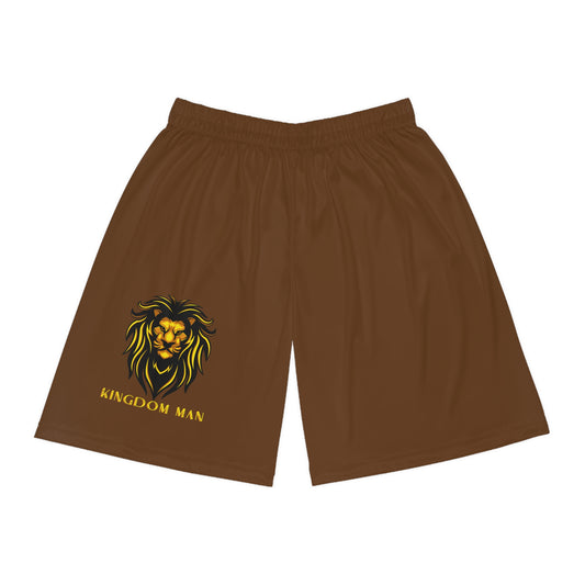 Kingdom Man (Gold) Basketball Shorts BROWN