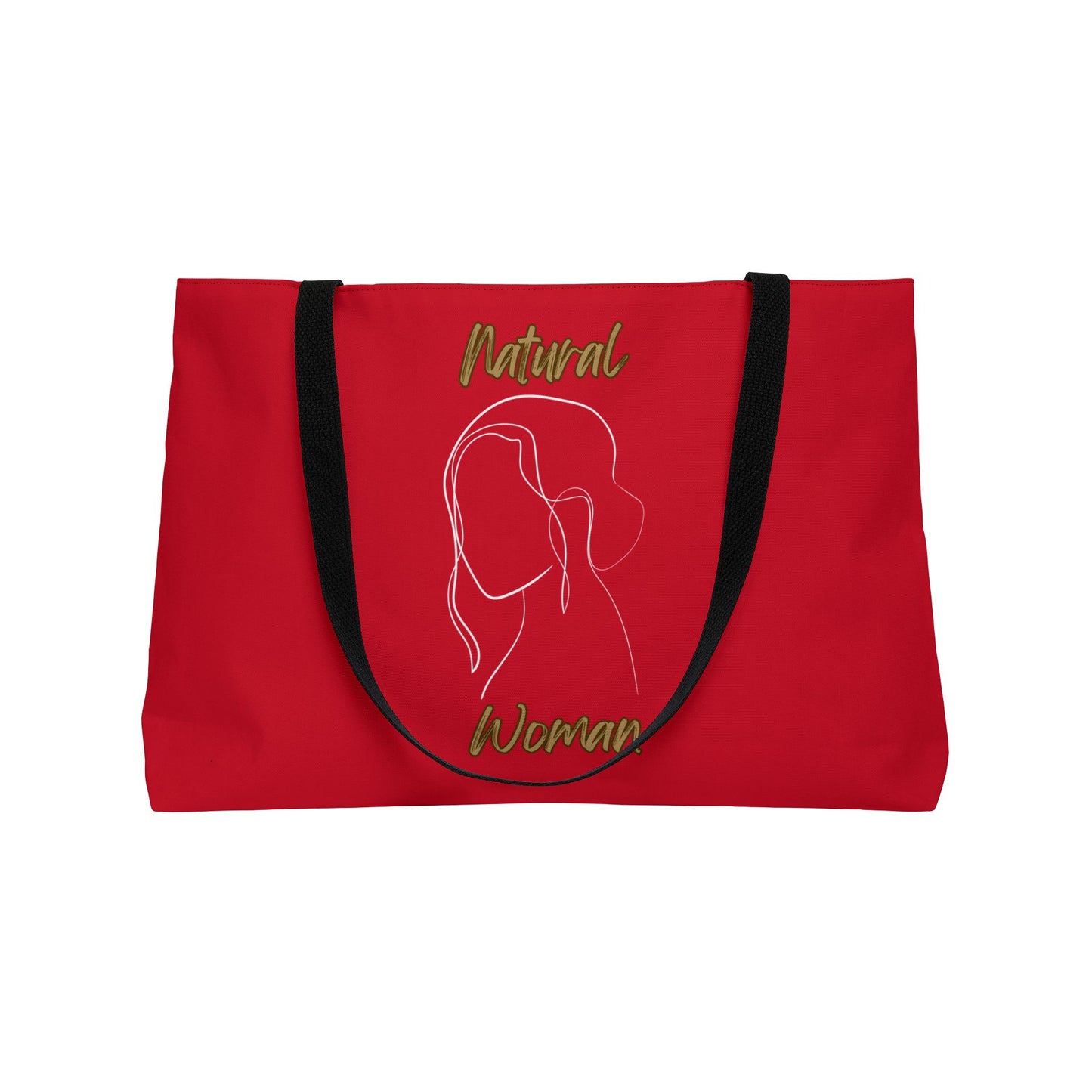 Natural Woman Hanging Hair (WL) Weekender Tote Bag DARK RED