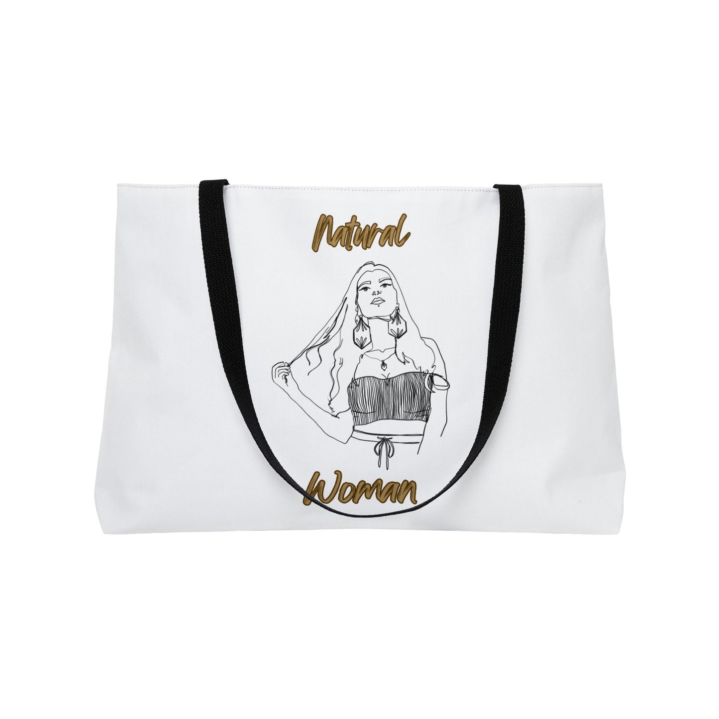 Natural Woman Thinking (BL) Weekender Tote Bag WHITE