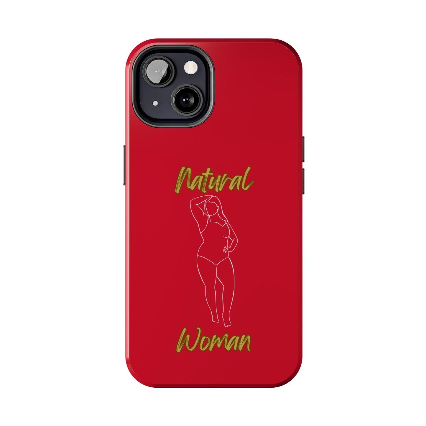 Natural Woman Looking Good (WL)Tough Phone Cases DARK RED