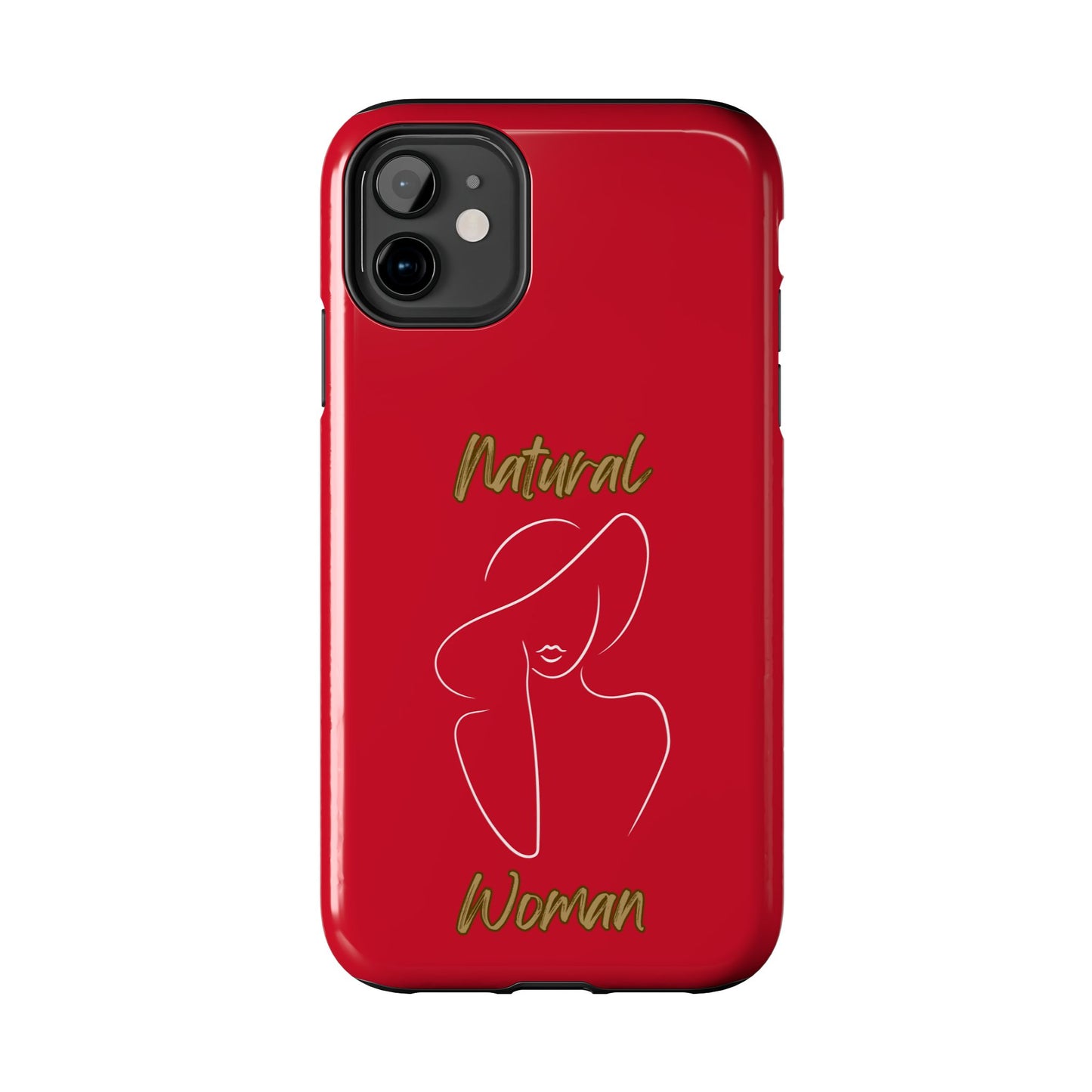 Natural Woman Sun Hat (WL) Tough Phone Cases DARK RED