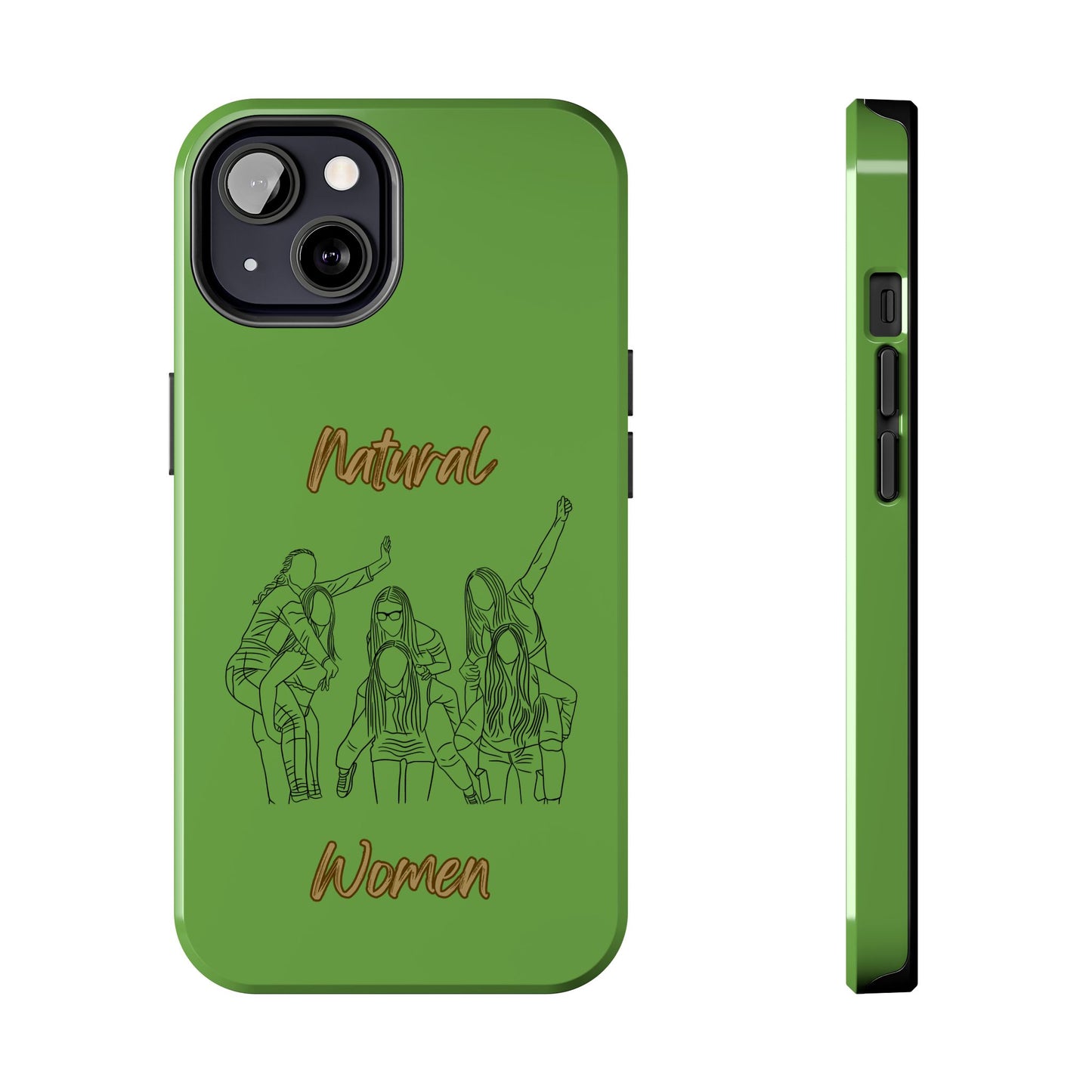 Natural Woman Piggy Back (BL)Tough Phone Cases GREEN