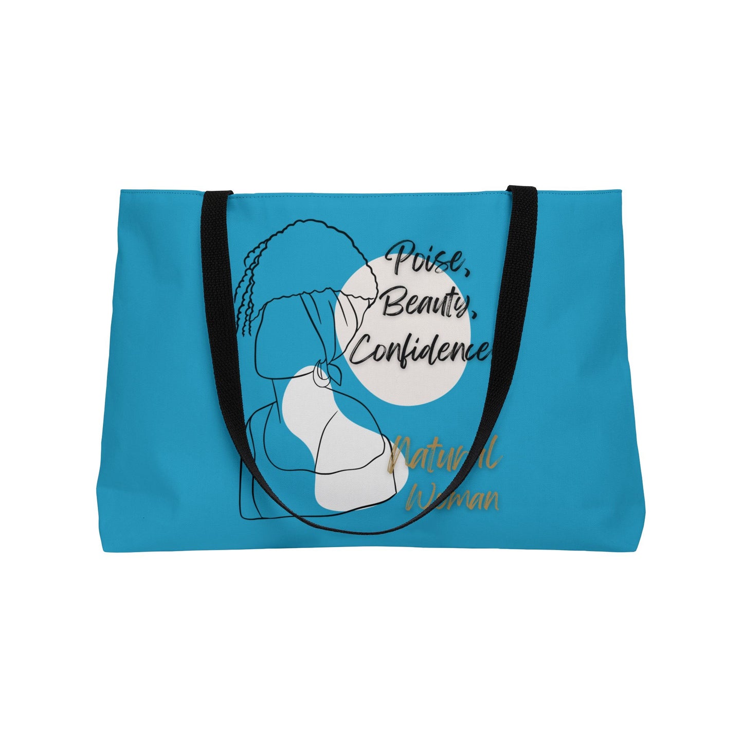 Natural Woman Puff (BL) Weekender Tote Bag TURQUOISE