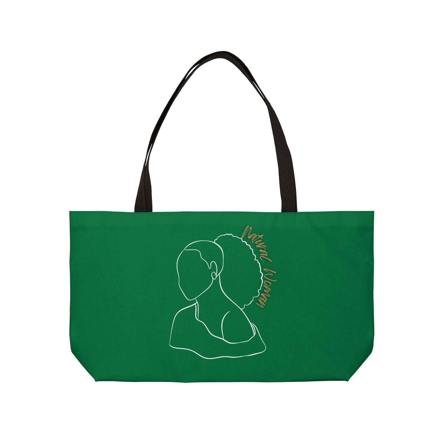 Natural Woman Behind Head (WL) Weekender Tote Bag DARK GREEN