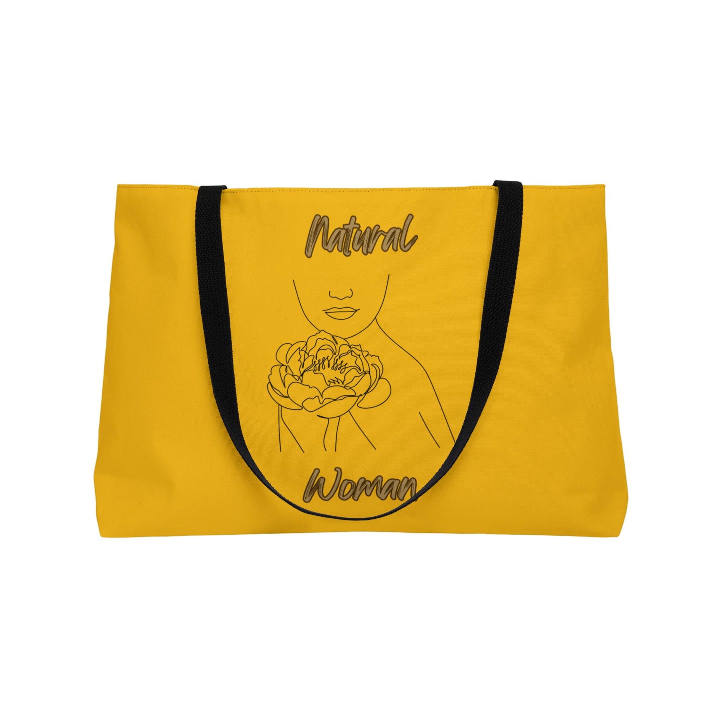 Natural Woman Kissed Flower (BL) Weekender Tote Bag YELLOW