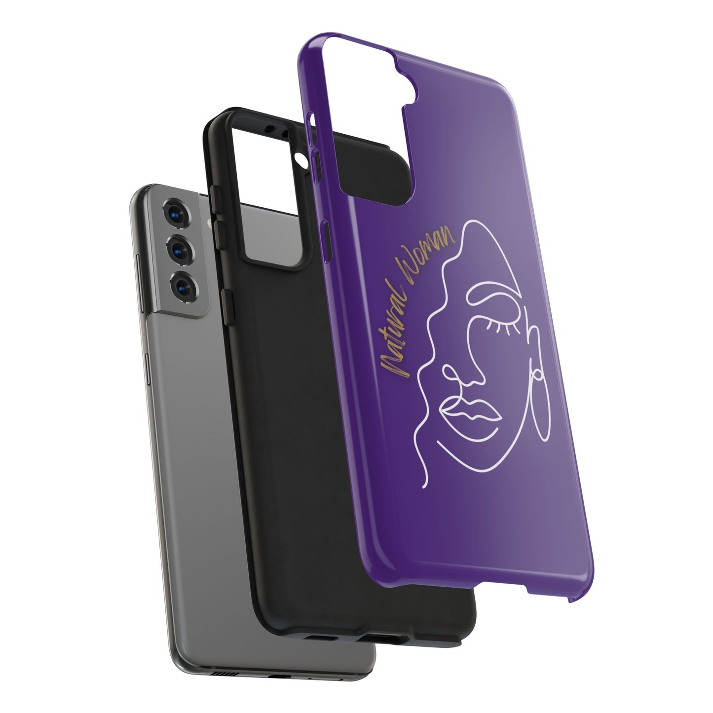 Natural Woman Half Face (WL)Tough Phone Case PURPLE