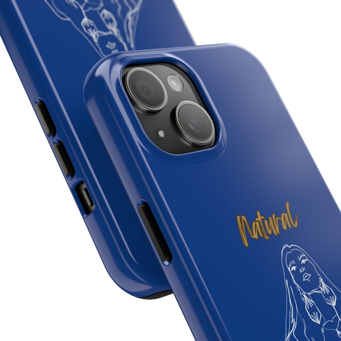 Natural Woman Thinking (WL)Tough Phone Cases DARK BLUE