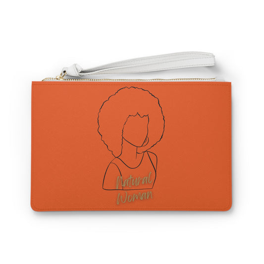 Natural Woman Afro (BL) Clutch Bag ORANGE