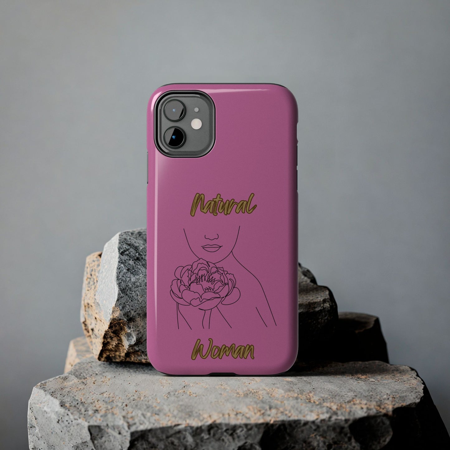 Natural Woman Kissed Flower (BL)Tough Phone Cases LIGHT PINK