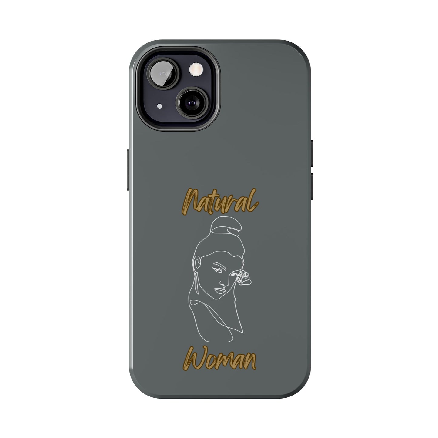 Natural Woman Sassy Bun (WL) Tough Phone Cases DARK GREY
