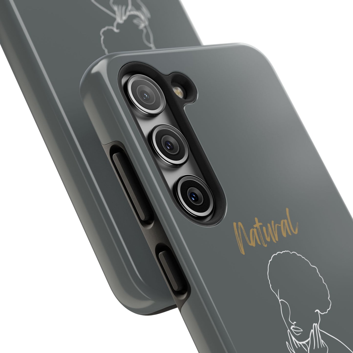 Natural Woman Cute Afro(WL)Tough Phone Cases DARK GREY