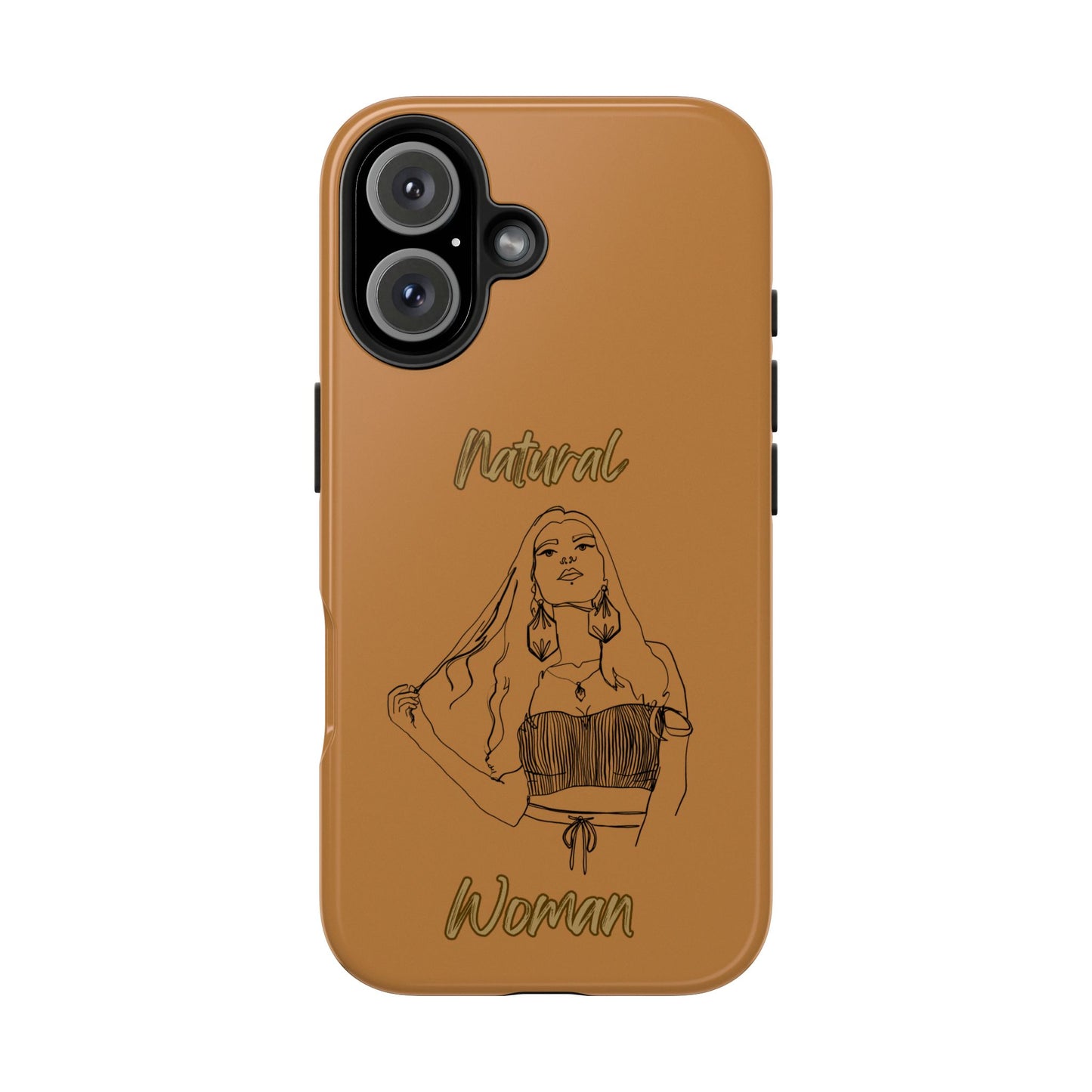 Natural Woman Thinking (BL)Tough Phone Cases LIGHT BROWN