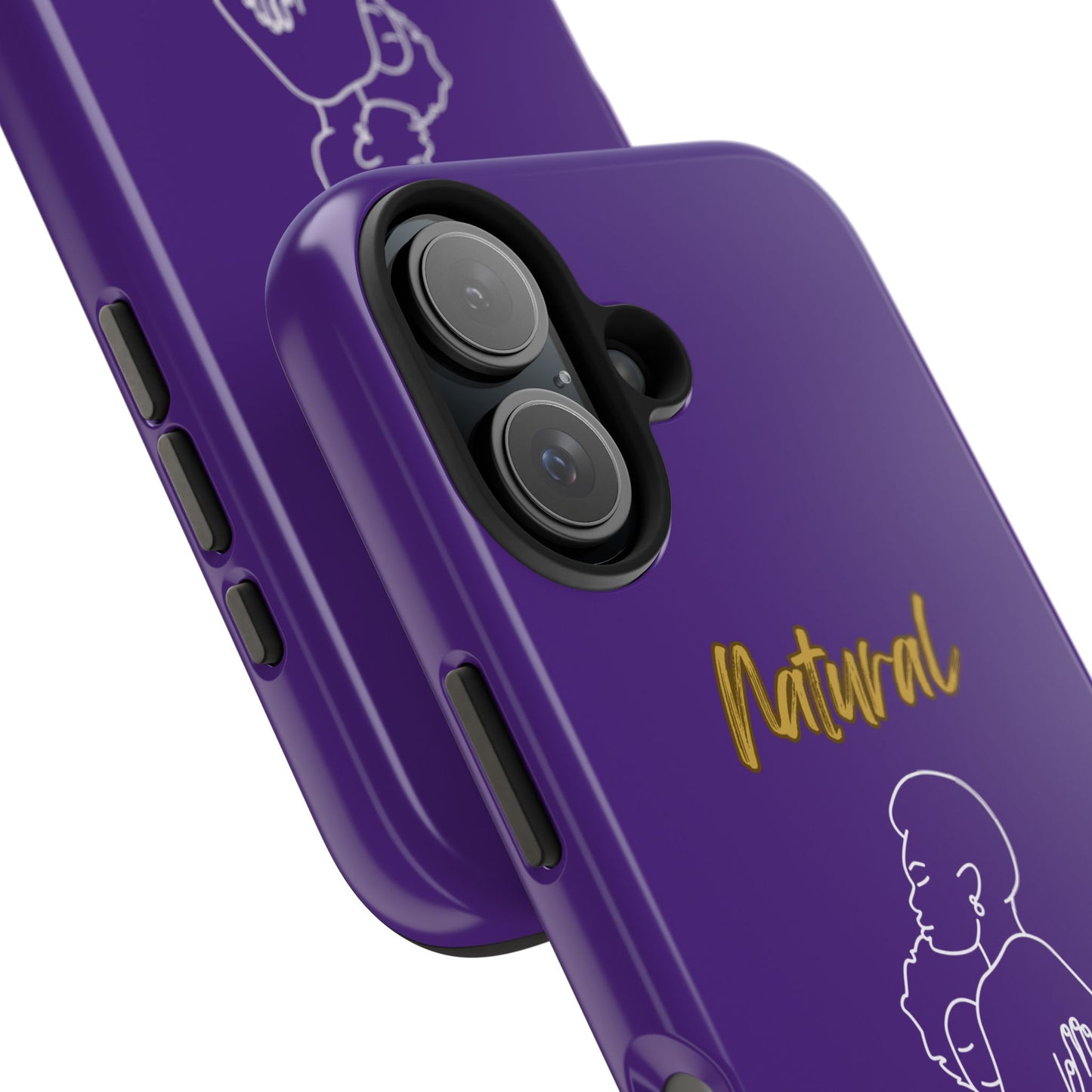 Natural Woman Safe With Momma (WL) Tough Phone Cases PURPLE