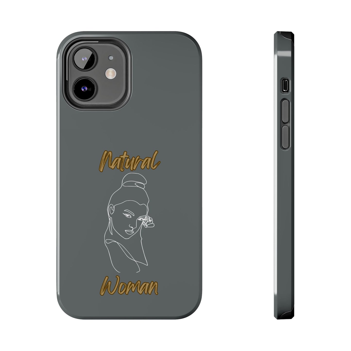 Natural Woman Sassy Bun (WL) Tough Phone Cases DARK GREY