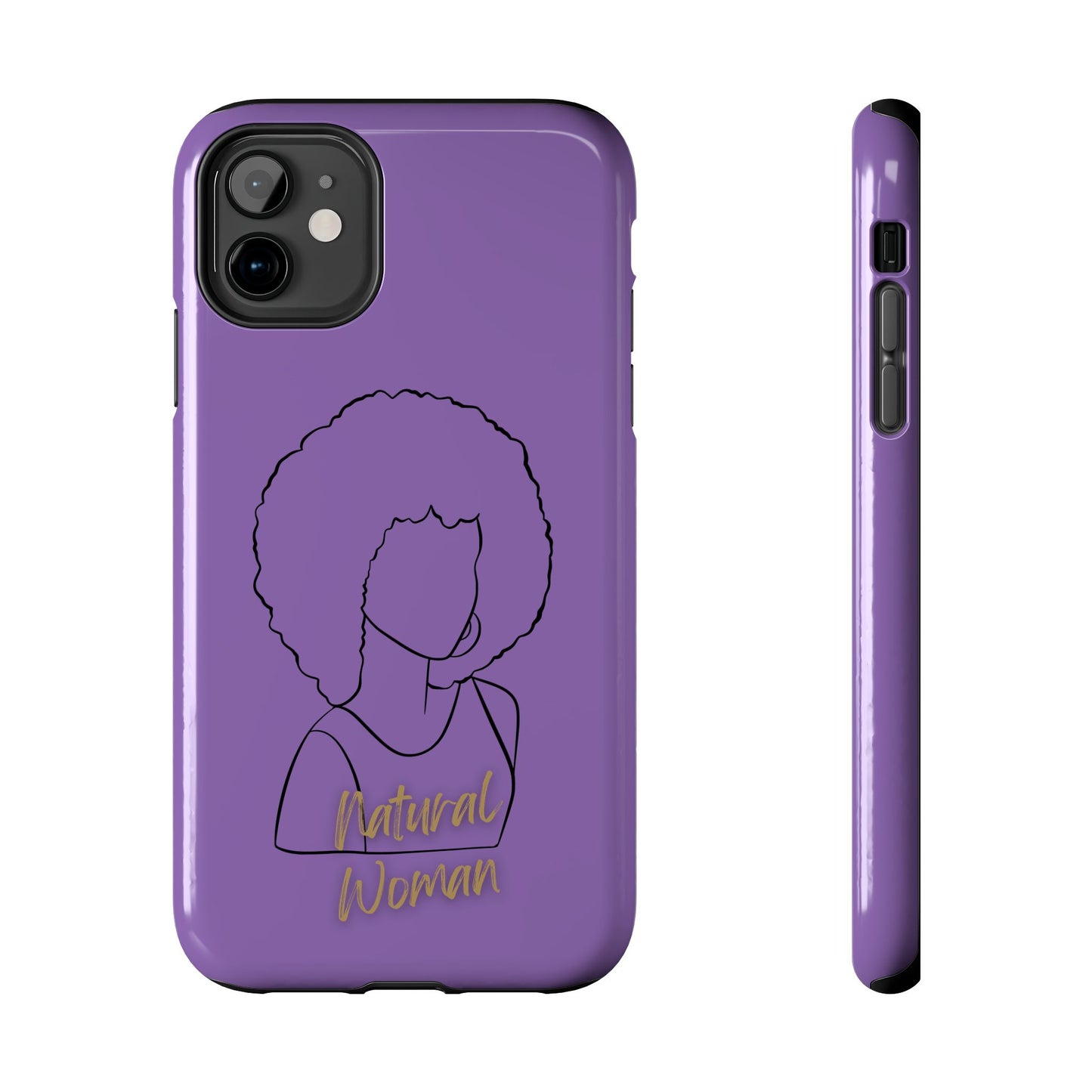 Natural Woman Afro (BL)Tough Phone Cases LIGHT PURPLE