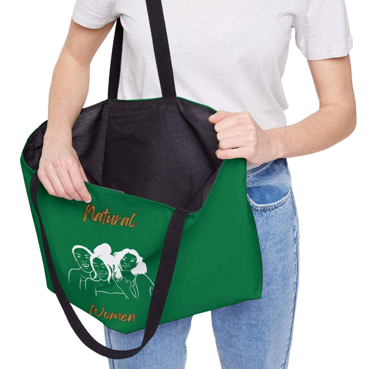 Natural Women Laughing Friends (WL) Weekender Tote Bag DARK GREEN