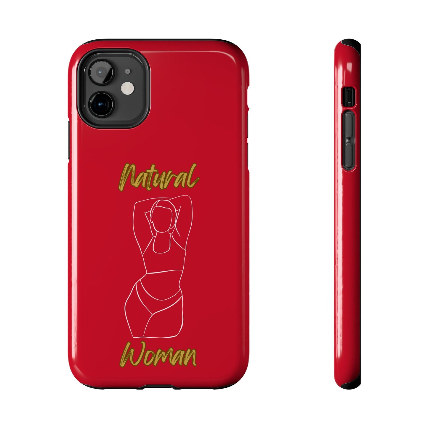 Natural Woman I Love Me (WL)Tough Phone Cases DARK RED