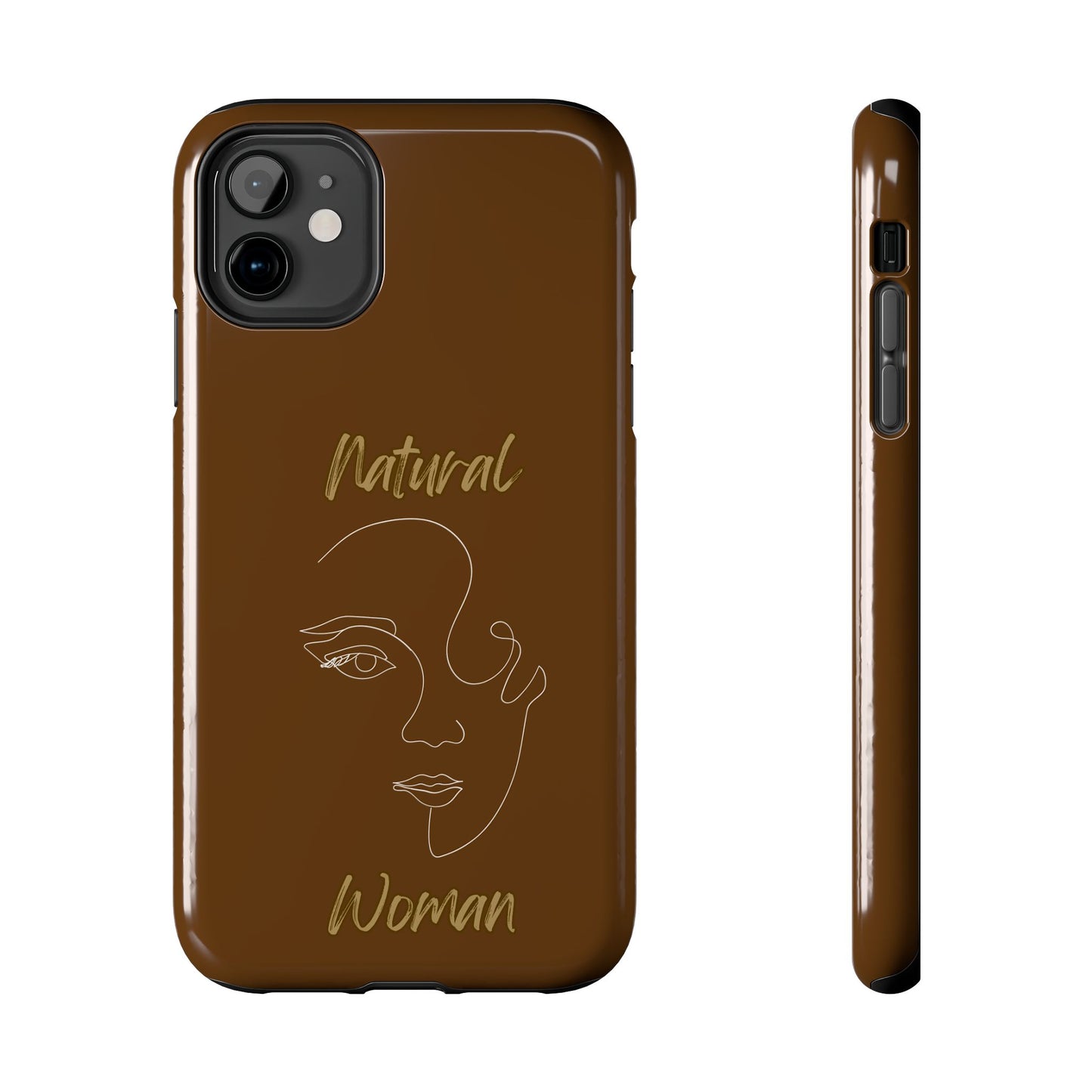 Natural Woman Looking (WL) Tough Phone Cases BROWN