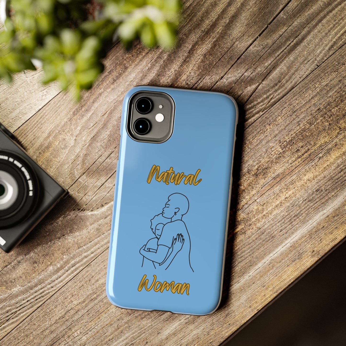 Natural Woman Safe With Momma (BL) Tough Phone Cases LIGHT BLUE