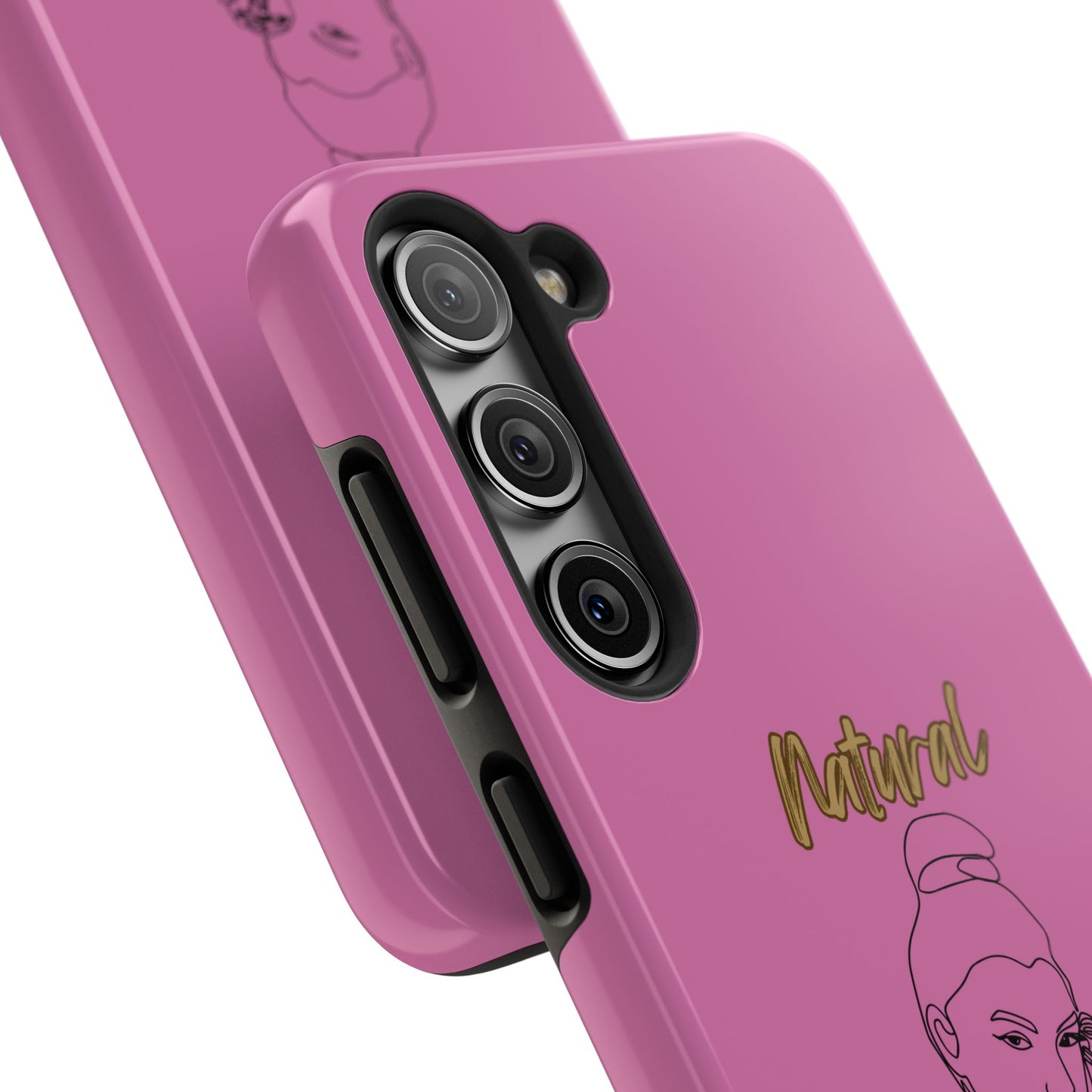 Natural Woman Sassy Bun (BL) Tough Phone Cases LIGHT PINK