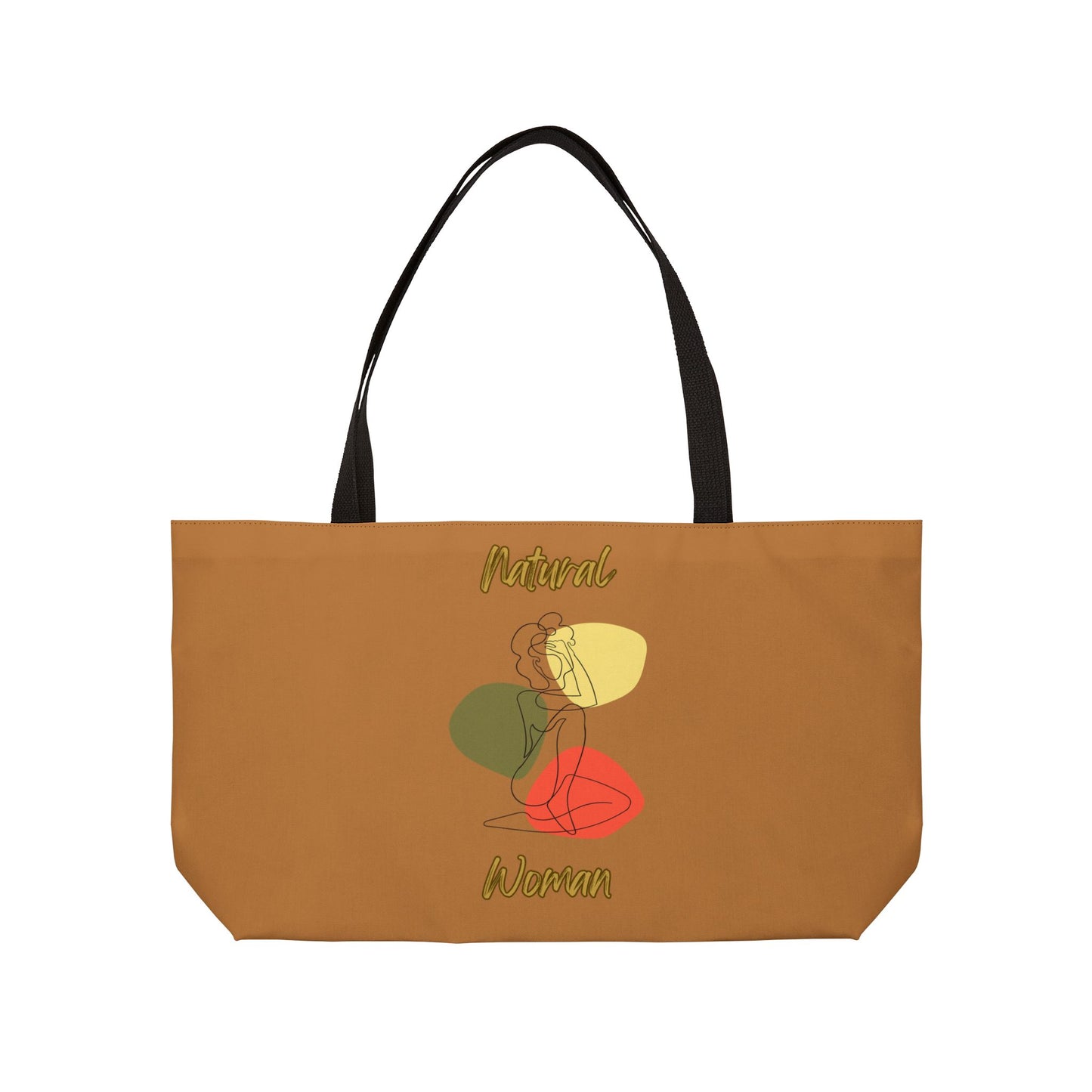 Natural Woman Colorful Pose (BL) Weekender Tote Bag LIGHT BROWN