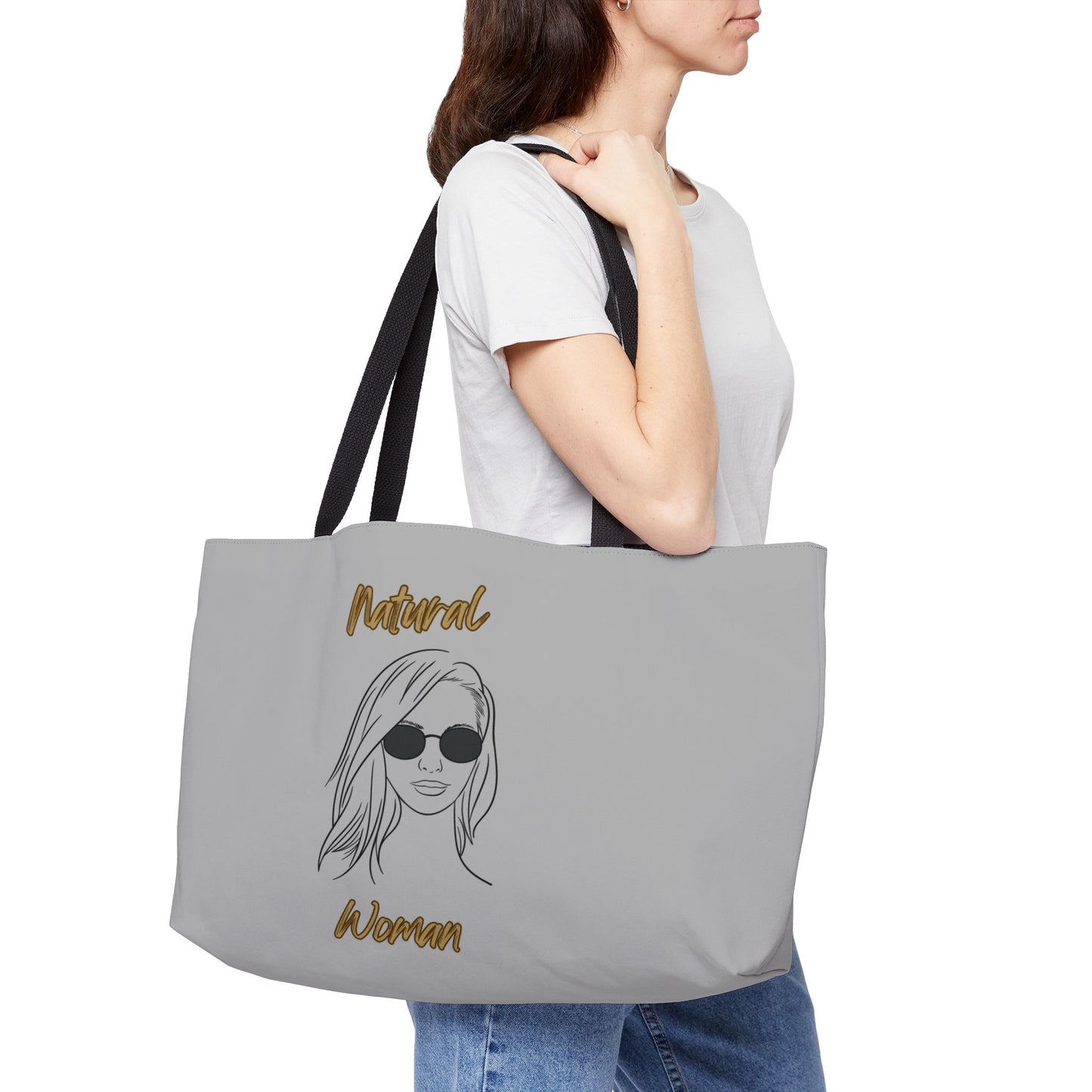 Natural Woman Shades (BL) Weekender Tote Bag  LIGHT GREY