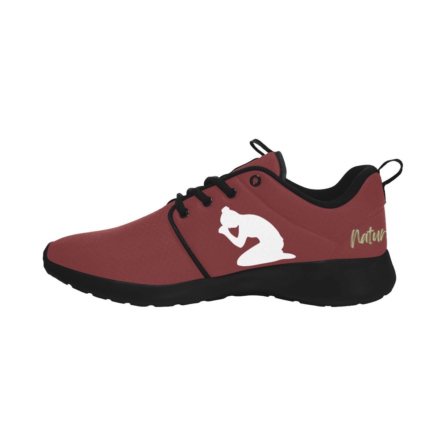 Natural Woman PRAY (WL) MAROON w/ Black Sole Sneakers