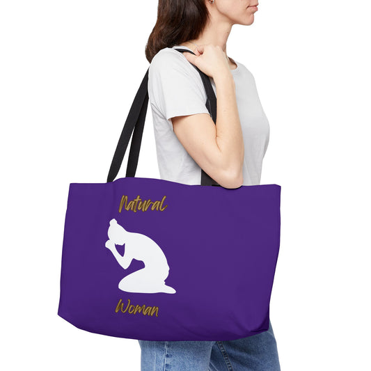 Natural Woman Pray (WL) Weekender Tote Bag PURPLE