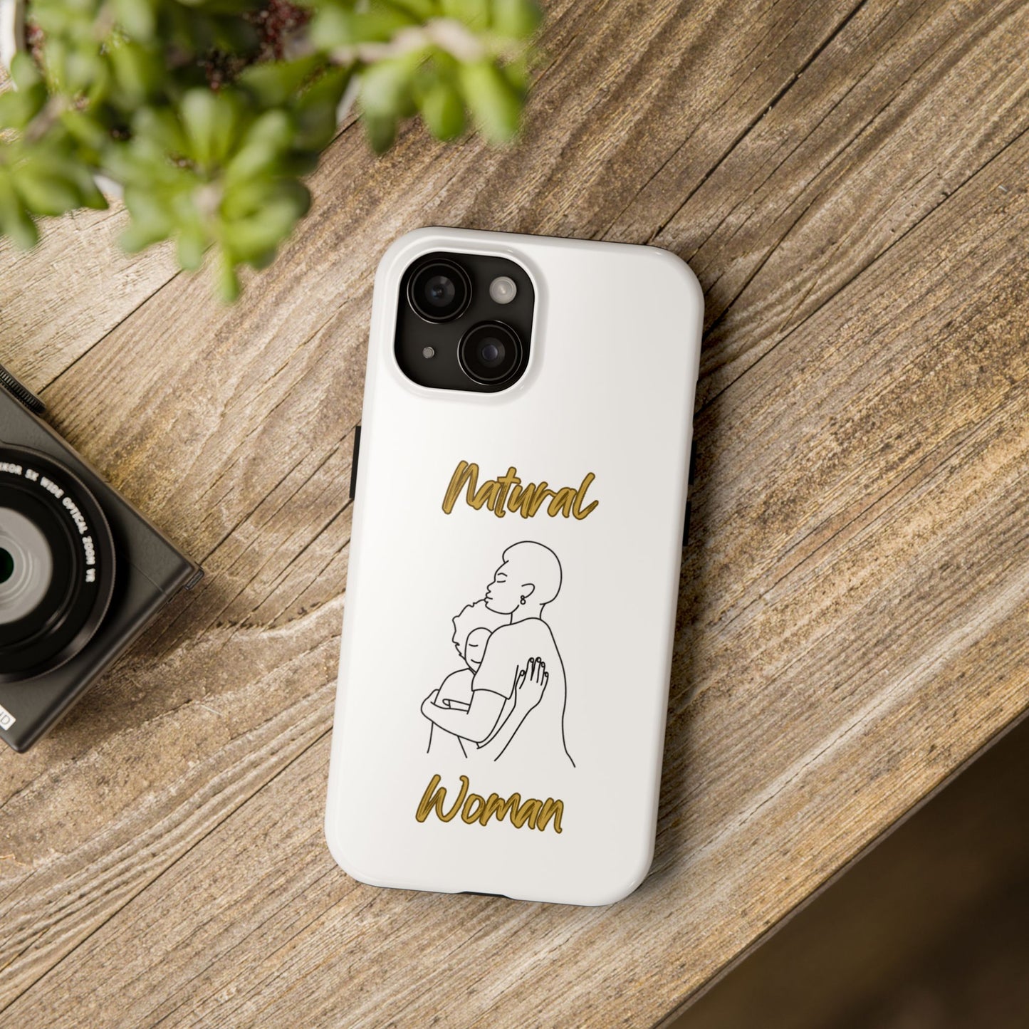 Natural Woman Safe With Momma (BL) Tough Phone Cases WHITE
