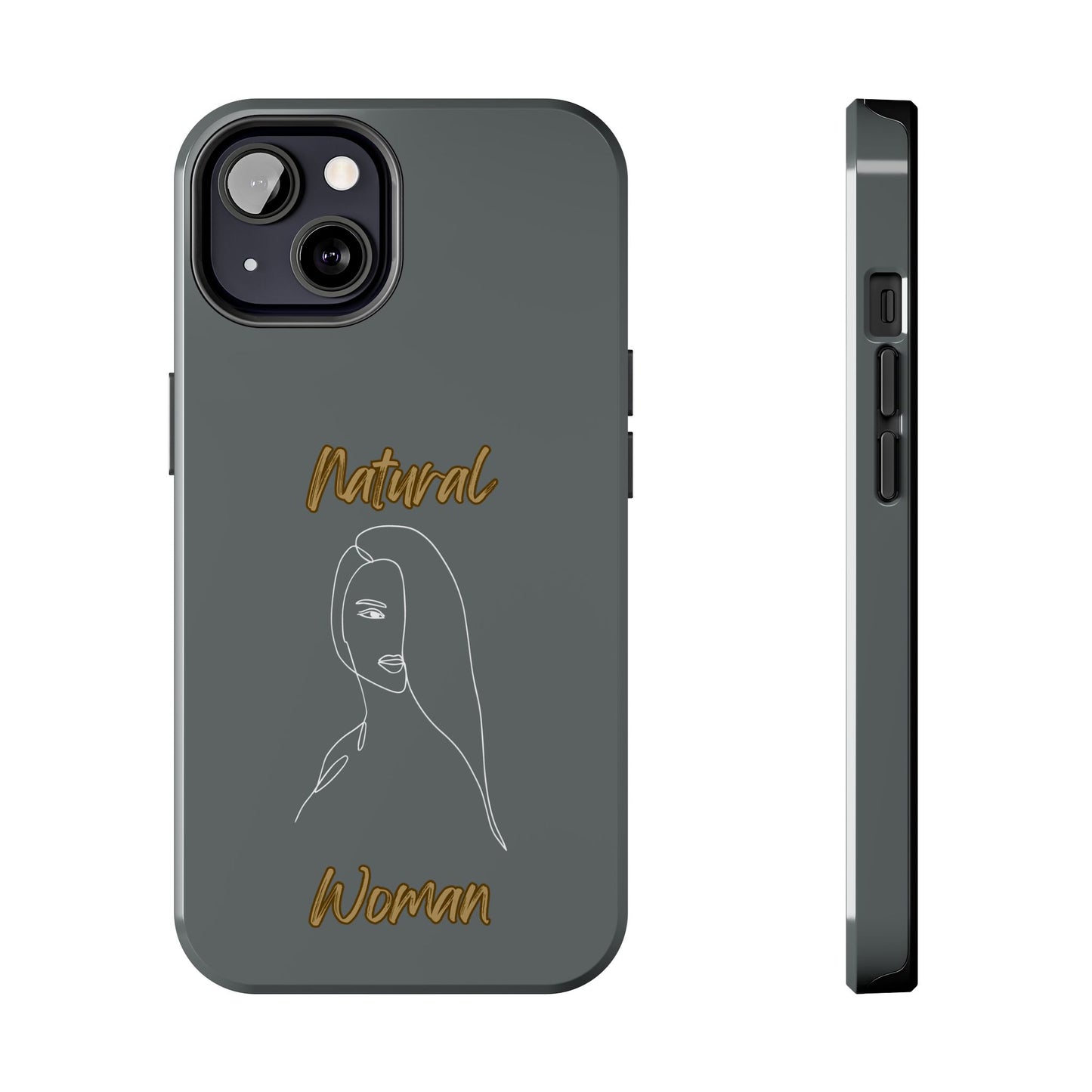 Natural Woman Covered Eye (WL)Tough Phone Cases DARK GREY